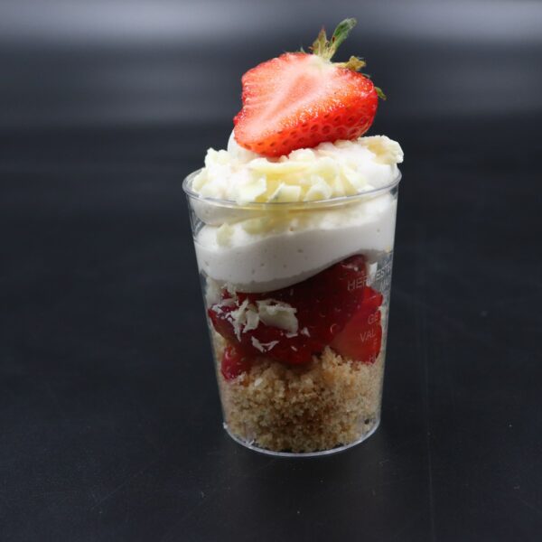 Verrine chantilly fraises chocolat blanc